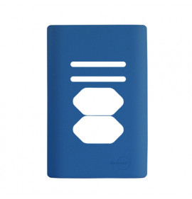 Placa p/ 2 Interruptores + Tomada dupla 4x2 - Novara Azul Fosco